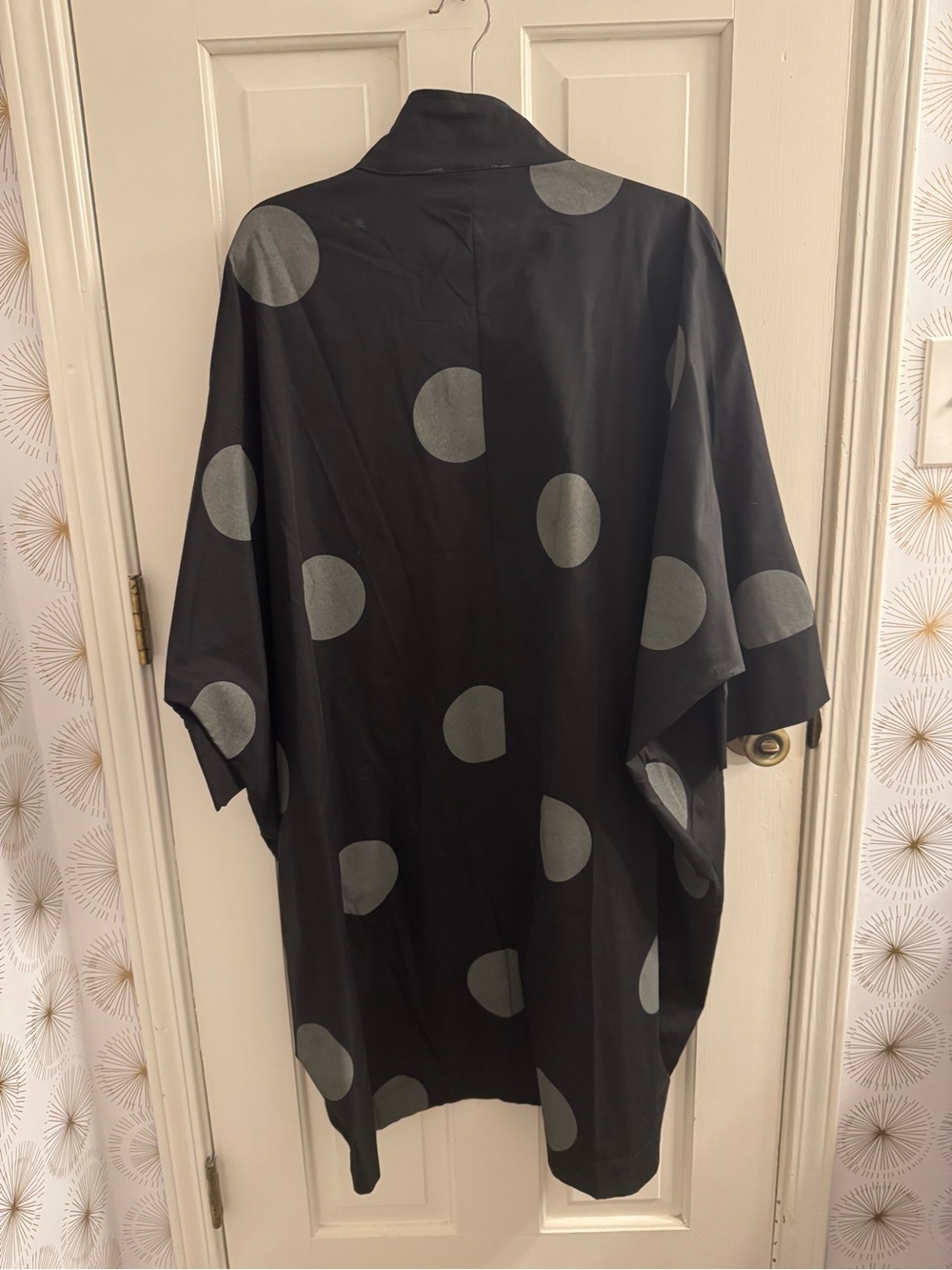 Kate Hewko Black Polka Dot Cocoon Coat - Picture 9 of 10